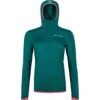 Ortovox Fleece Light Grid SN Hoody W -Matériel De Ski Boutique 87060 60801 FLEECE LIGHT GRID SN HOODY W pacific green B 01 1 2