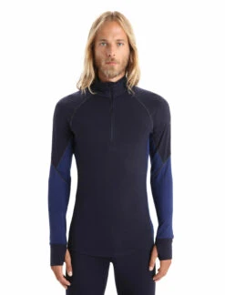 Icebreaker Mens 260 Zone LS Half Zip -Matériel De Ski Boutique icebreaker mens 260 zone ls half zip 18018