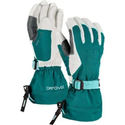 Ortovox Merino Freeride Glove Women -Matériel De Ski Boutique ortovox 56601 60801 merino freeride glove w pacific green b 01