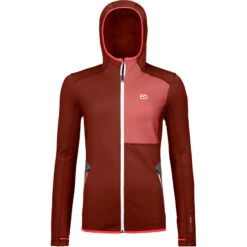 Ortovox Fleece Hoody Women -Matériel De Ski Boutique ortovox 86976 23201 fleece hoody w clay orange b 01