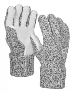 Ortovox Swisswool Classic Leather Glove -Matériel De Ski Boutique ortovox swisswool classic leather glove grey